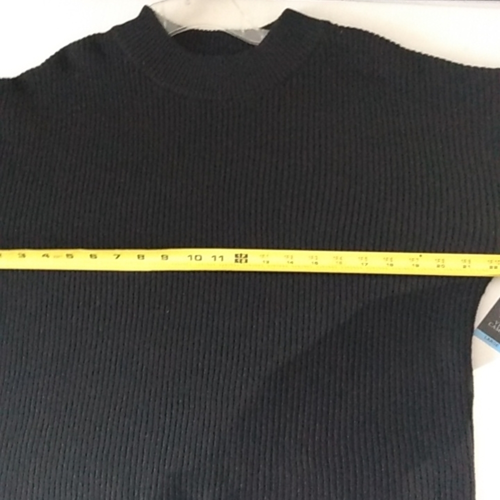 VINCE CAMUTO Rich Black Ribbed Sweater - Size Large NWT - Picture 6 of 9